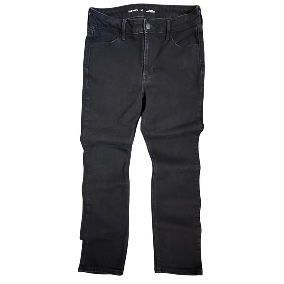 Old Navy Denim - Old Navy Wow Straight High Rise Jeans Black Womens 8 Short Stretch Denim